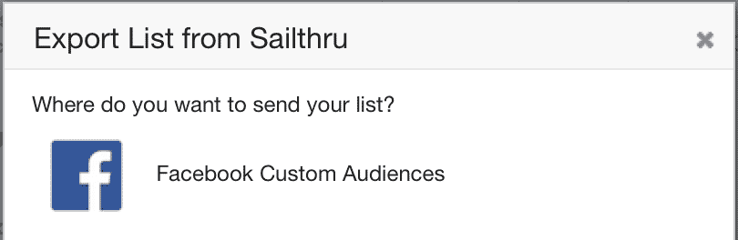 Export List from Sailthru